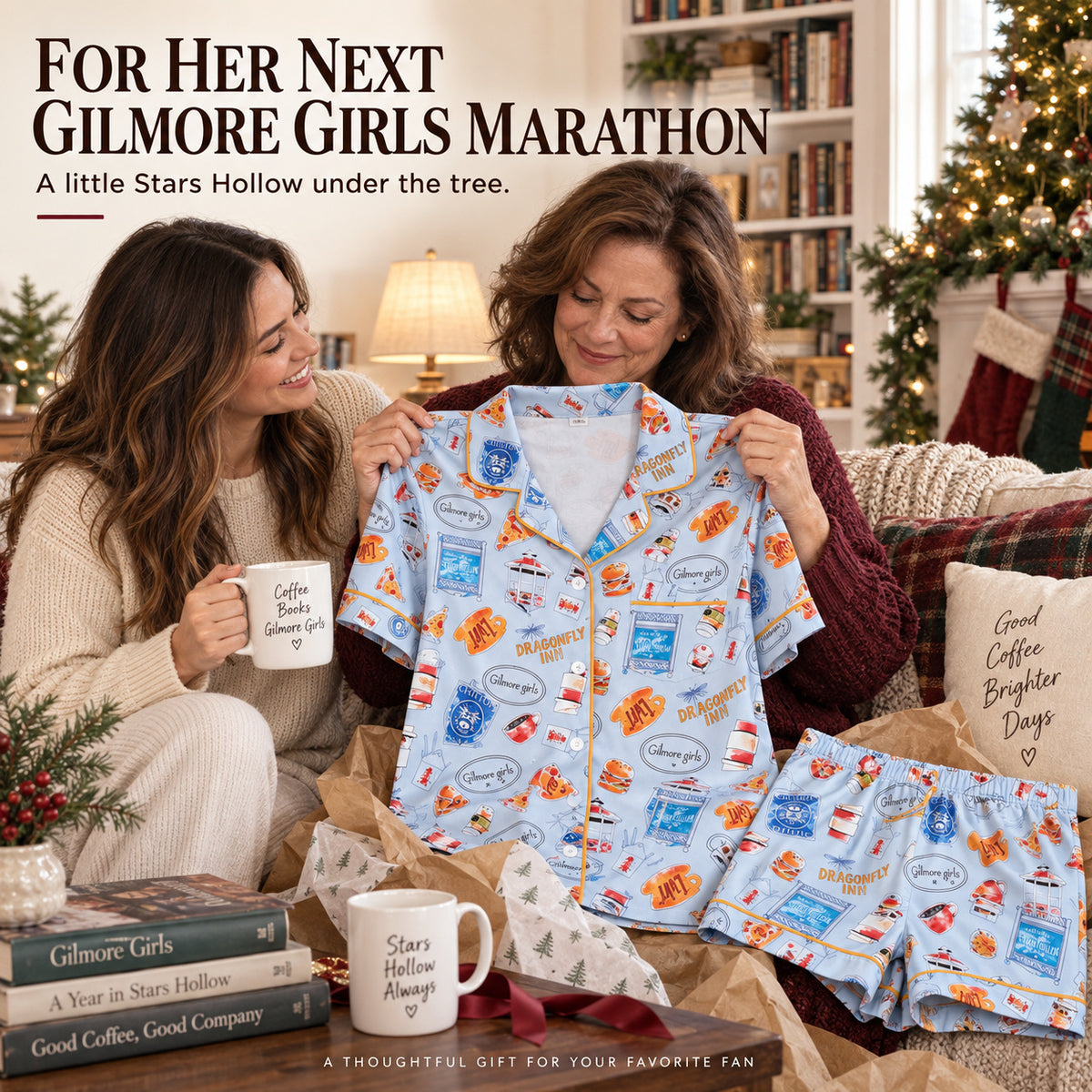 Gilmore Girls Satin Pajama Set