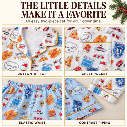 Gilmore Girls Satin Pajama Set