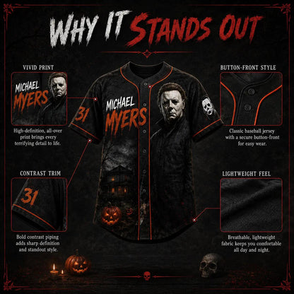 Wicked Waltz® Horror Slasher Baseball Jersey