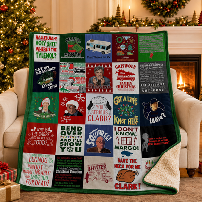 Griswold Family Christmas Sherpa Blanket