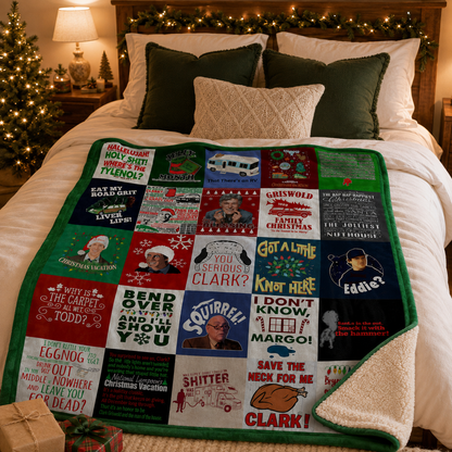 Griswold Family Christmas Sherpa Blanket