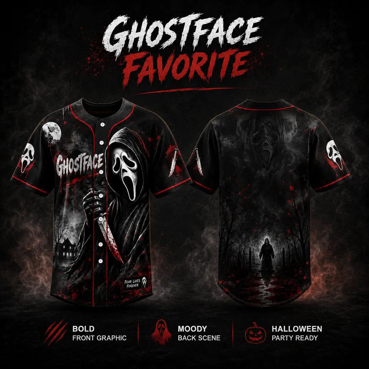 Wicked Waltz® Horror Slasher Baseball Jersey