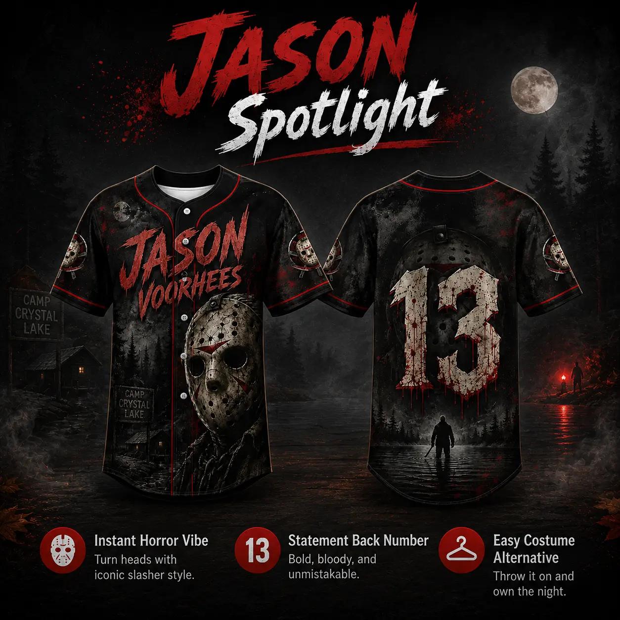 Wicked Waltz® Horror Slasher Baseball Jersey